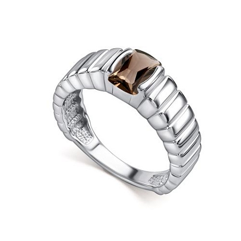 Кольцо из серебра с раух топазом