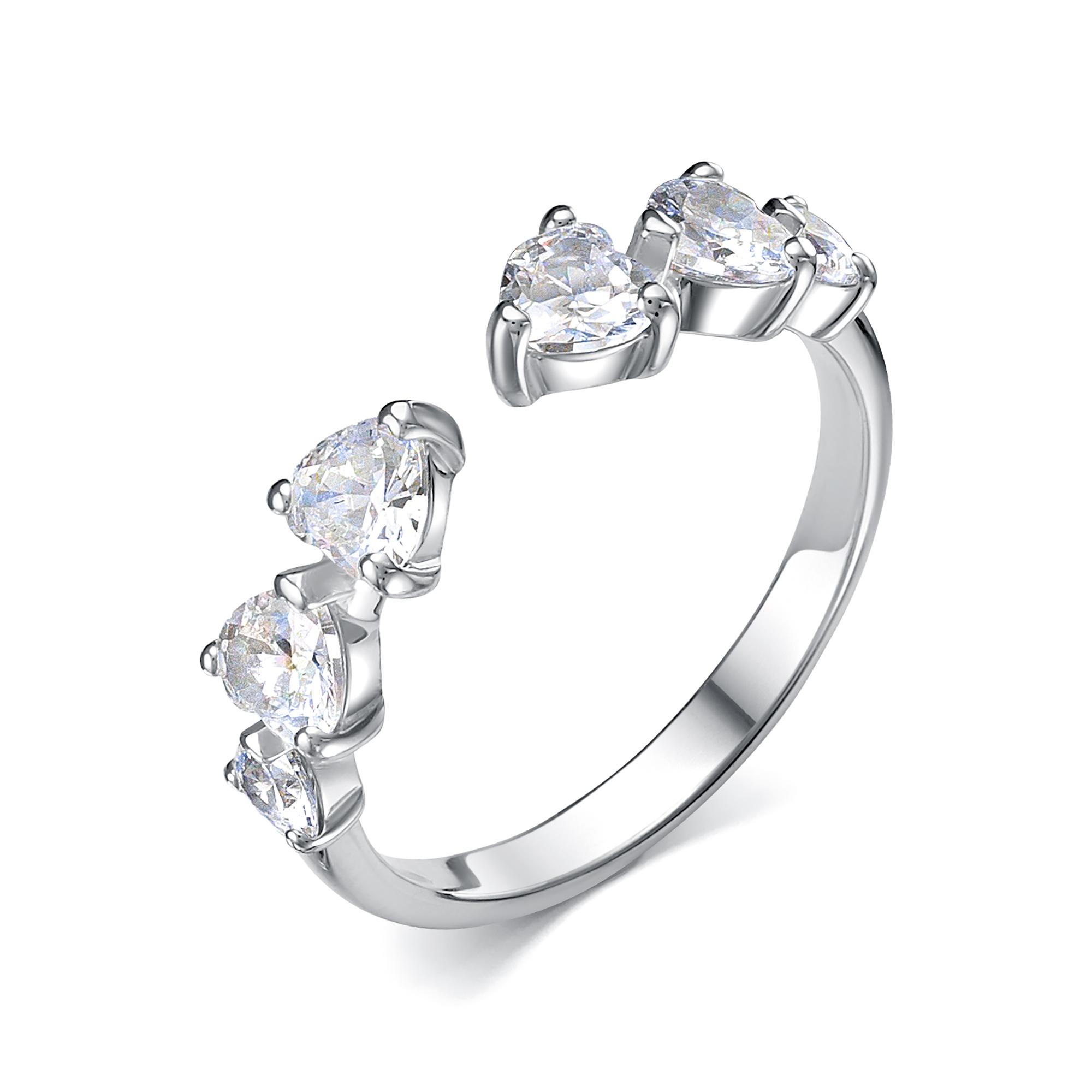 Кольцо из серебра с фианитами